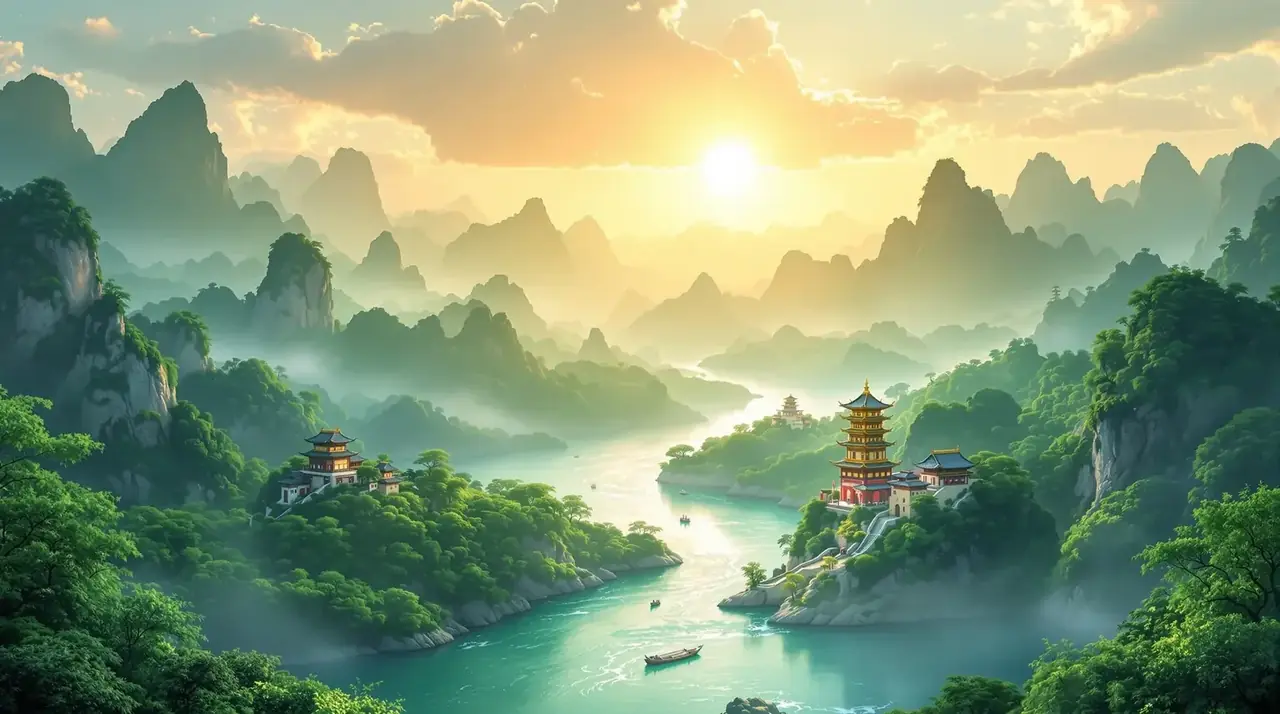 山河锦绣 宣传横幅